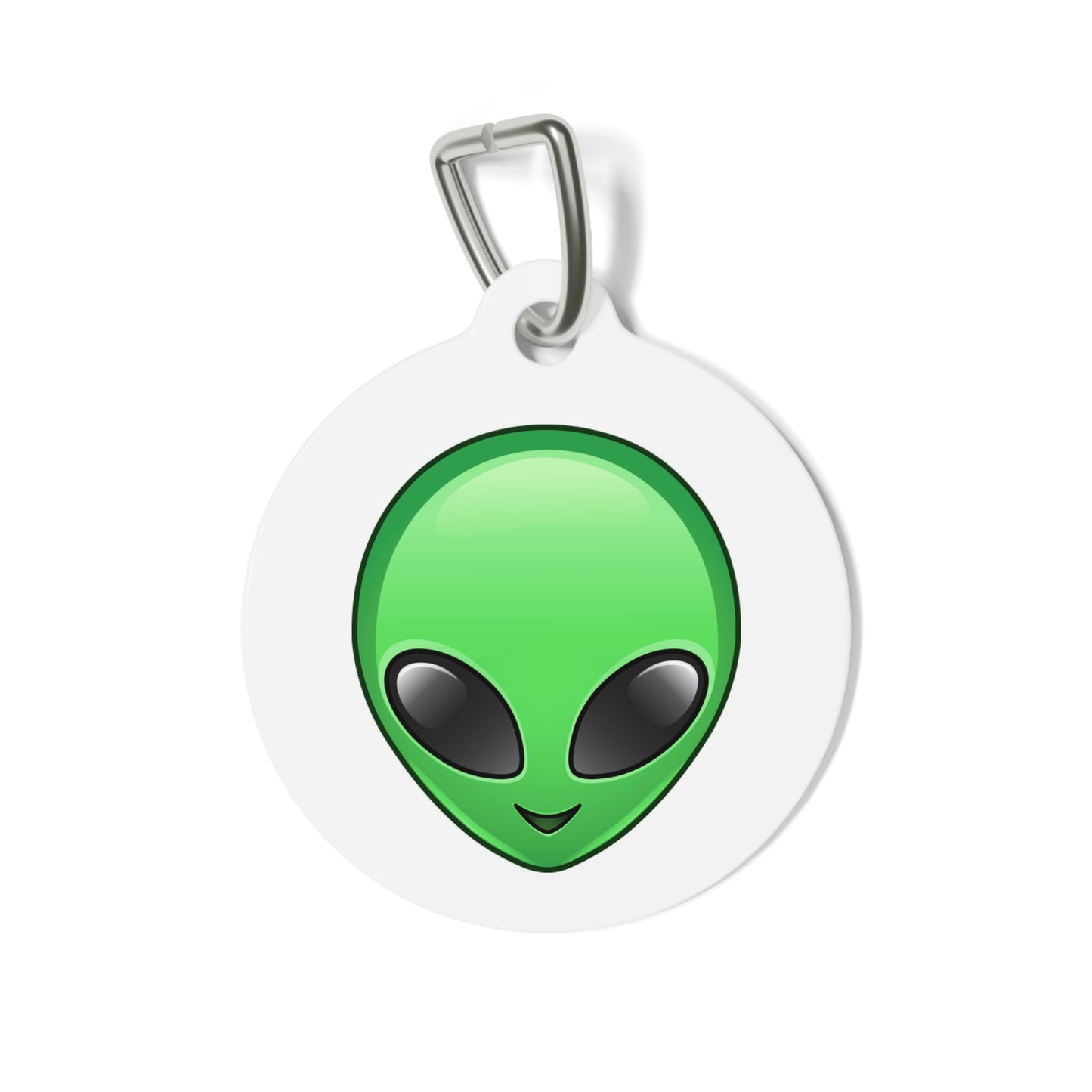 Alien Face Pet ID Tag, Customizable Text Lines
