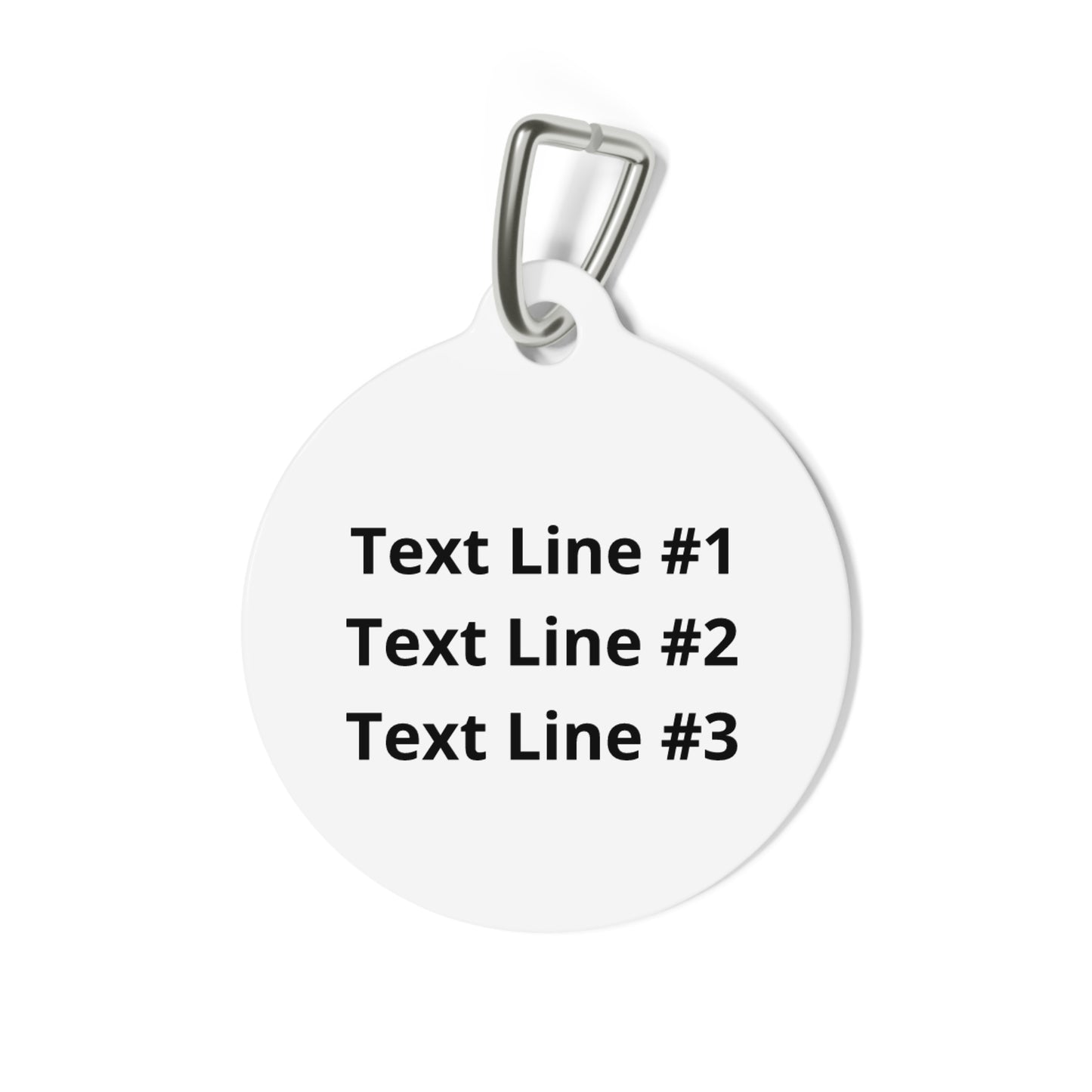 American Flag Paw Pet ID Tag, Customizable Text Lines