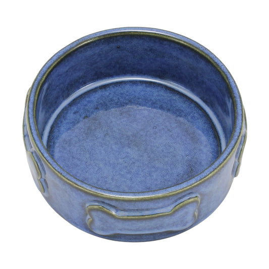 Electric Bones  Stoneware Dog Bowl