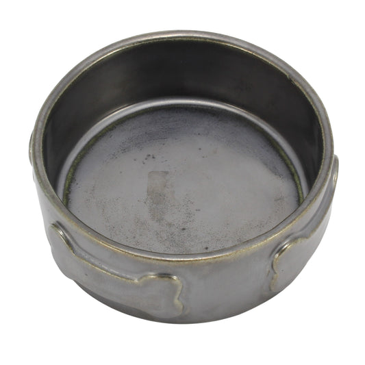 Pewter Bones  Stoneware Dog Bowl